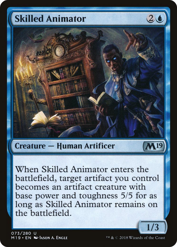 Skilled Animator (M19-073) - Core Set 2019 - Premium MTG Single from Wizards of the Coast - Just $0.08! Shop now at Game Crave Tournament Store
