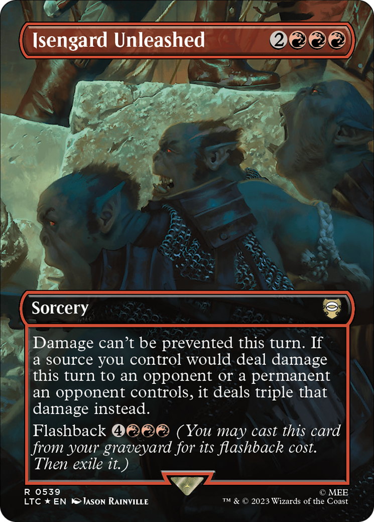 Isengard Unleashed (LTC-539) - Tales of Middle-earth Commander (Borderless) Foil - Premium MTG Single from Wizards of the Coast - Just $3.10! Shop now at Game Crave Tournament Store