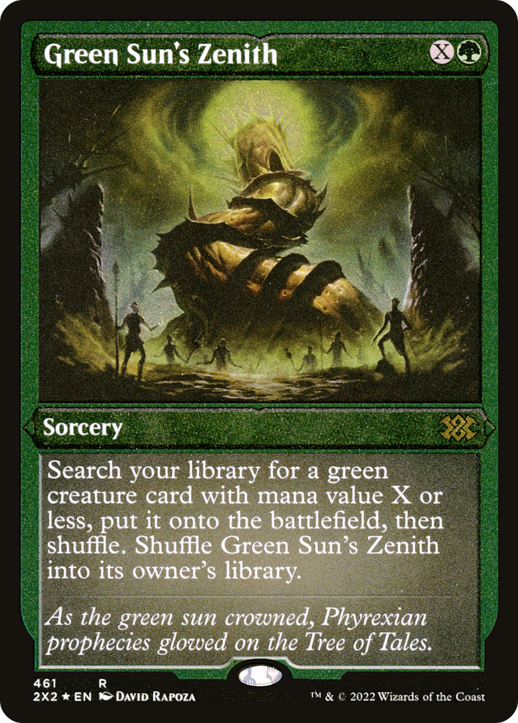 Green Sun's Zenith (2X2-461) - Double Masters 2022 Etched Foil - Premium MTG Single from Wizards of the Coast - Just $15.75! Shop now at Game Crave Tournament Store