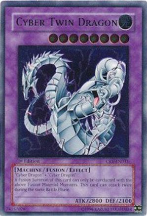 Cyber Twin Dragon (UTR) (CRV-EN035) - Cybernetic Revolution 1st Edition - Premium Yugioh Single from Konami - Just $111.13! Shop now at Game Crave Tournament Store