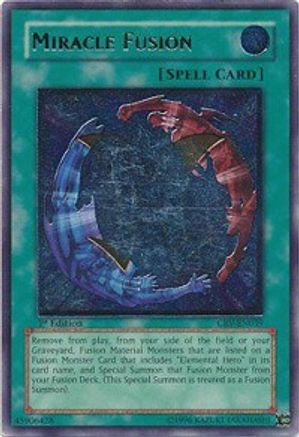 Miracle Fusion (UTR) (CRV-EN039) - Cybernetic Revolution 1st Edition - Premium Yugioh Single from Konami - Just $215.79! Shop now at Game Crave Tournament Store