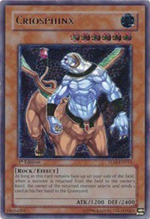 Criosphinx (UTR) (TLM-EN013) - The Lost Millennium 1st Edition - Premium Yugioh Single from Konami - Just $7.10! Shop now at Game Crave Tournament Store