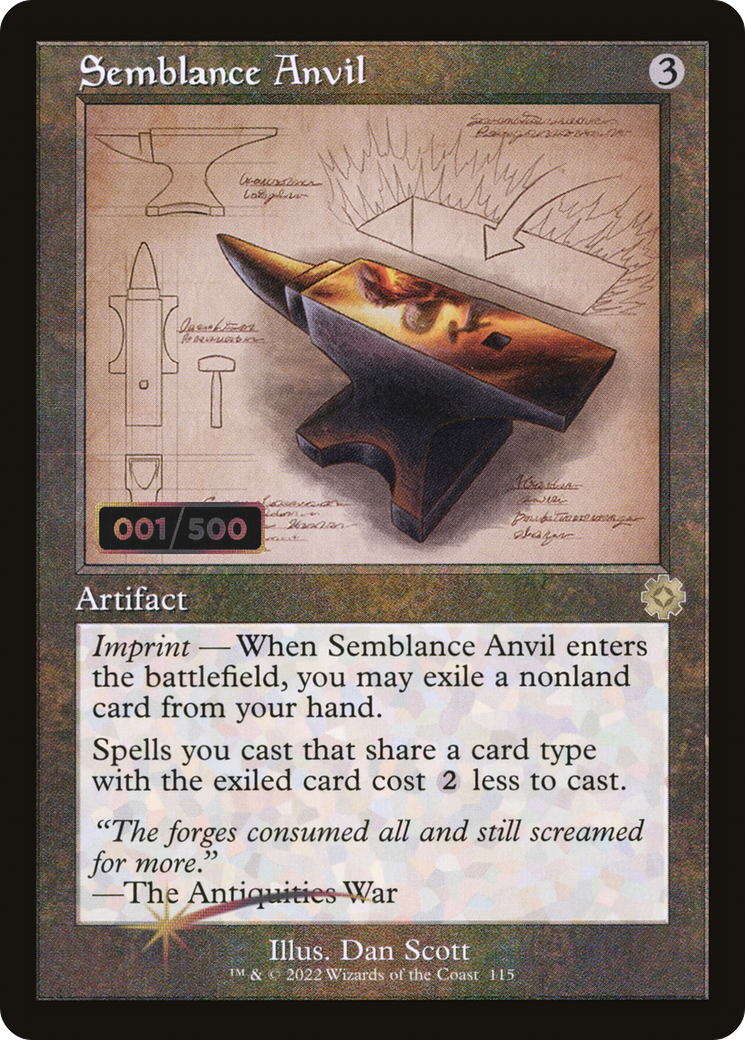 Semblance Anvil (BRR-115Z) - The Brothers' War Retro Artifacts Foil - Premium MTG Single from Wizards of the Coast - Just $65.60! Shop now at Game Crave Tournament Store