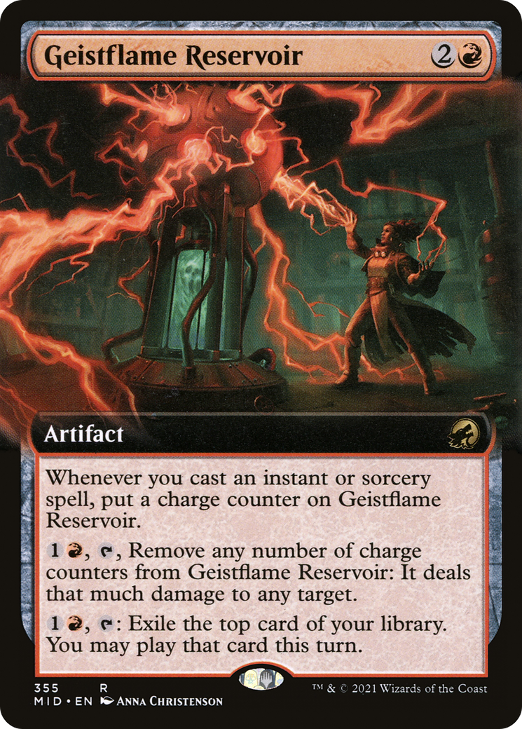 Geistflame Reservoir (MID-355) - Innistrad: Midnight Hunt: (Extended Art) Foil - Premium MTG Single from Wizards of the Coast - Just $0.08! Shop now at Game Crave Tournament Store