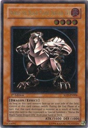 Horus The Black Flame Dragon LV4 (UTR) (SOD-EN006) - Soul of the Duelist 1st Edition - Premium Yugioh Single from Konami - Just $146.72! Shop now at Game Crave Tournament Store