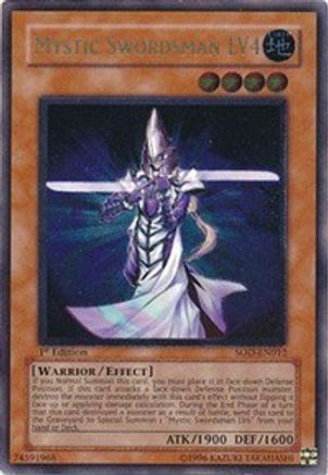 Mystic Swordsman LV4 (UTR) (SOD-EN012) - Soul of the Duelist Unlimited - Premium Yugioh Single from Konami - Just $26.79! Shop now at Game Crave Tournament Store