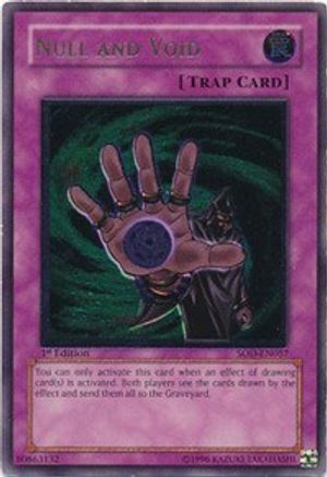 Null and Void (UTR) (SOD-EN057) - Soul of the Duelist 1st Edition - Premium Yugioh Single from Konami - Just $7.76! Shop now at Game Crave Tournament Store