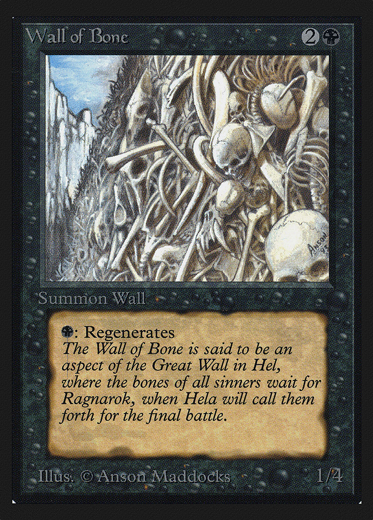 Wall of Bone (CED-133) - Collectors' Edition - Premium MTG Single from Wizards of the Coast - Just $1.20! Shop now at Game Crave Tournament Store