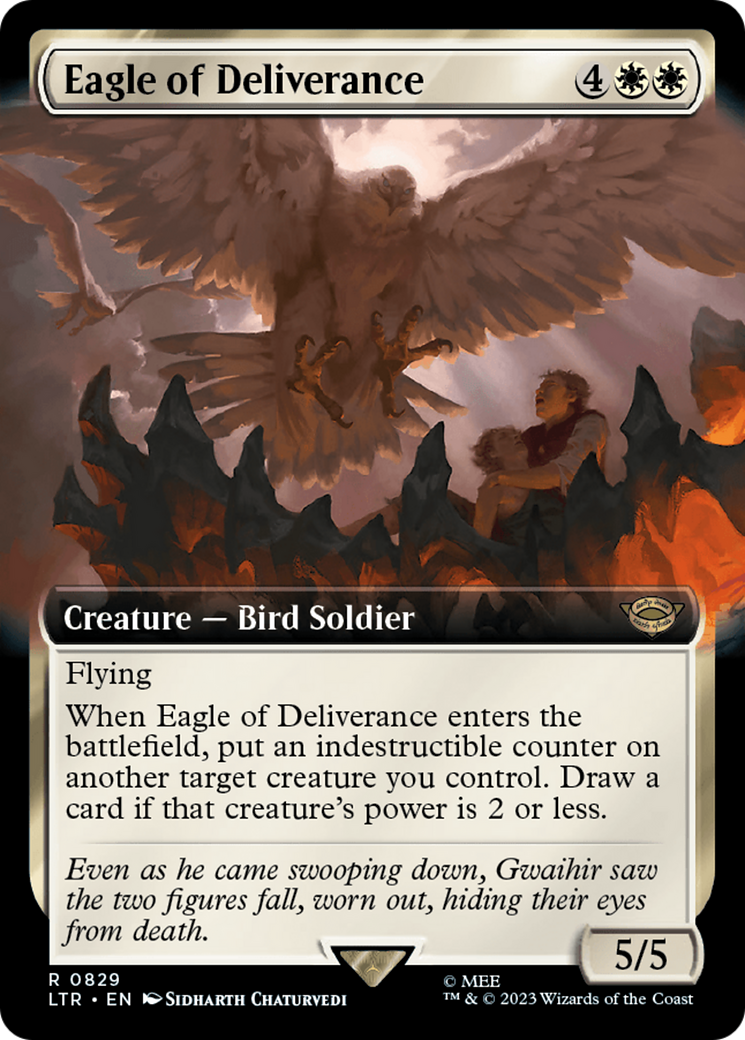 Eagle of Deliverance (LTR-829) - The Lord of the Rings: Tales of Middle-earth: (Extended Art) - Premium MTG Single from Wizards of the Coast - Just $0.14! Shop now at Game Crave Tournament Store