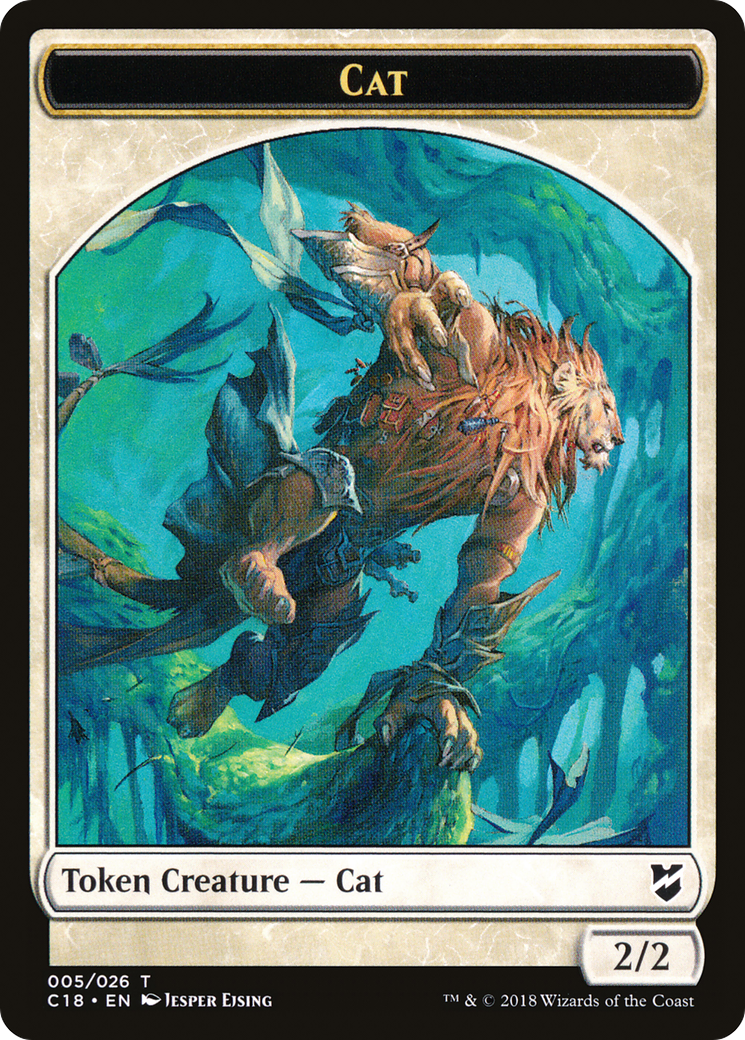 Cat (TC18-005) - Commander 2018 Tokens - Premium MTG Single from Wizards of the Coast - Just $0! Shop now at Game Crave Tournament Store