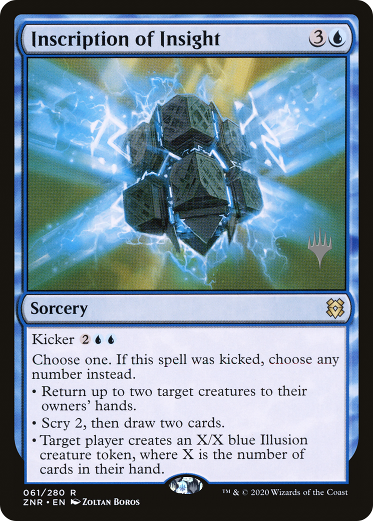 Inscription of Insight (PZNR-61P) - Zendikar Rising Promos - Premium MTG Single from Wizards of the Coast - Just $0.08! Shop now at Game Crave Tournament Store