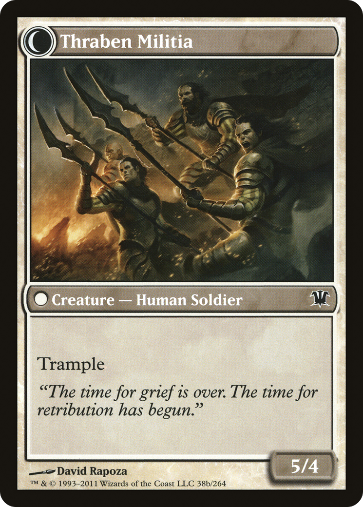 Thraben Sentry // Thraben Militia (ISD-038) - Innistrad: (Double Faced Transform) Foil - Premium MTG Single from Wizards of the Coast - Just $0.08! Shop now at Game Crave Tournament Store