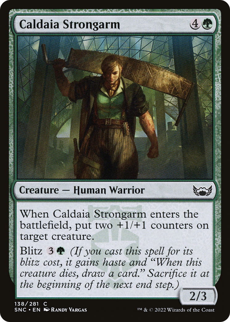 Caldaia Strongarm (SNC-138) - Streets of New Capenna Foil - Premium MTG Single from Wizards of the Coast - Just $0.08! Shop now at Game Crave Tournament Store