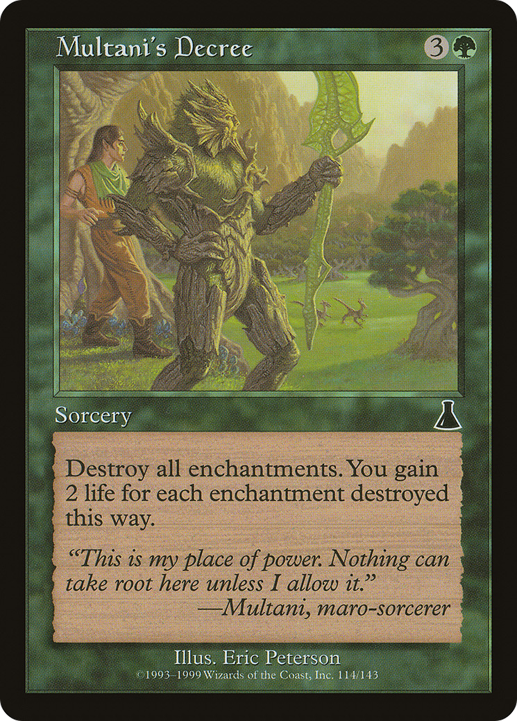 Multani's Decree (UDS-114) - Urza's Destiny Foil - Premium MTG Single from Wizards of the Coast - Just $4! Shop now at Game Crave Tournament Store
