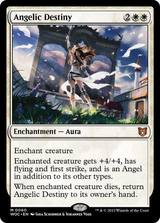 Angelic Destiny (WOC-060) - Wilds of Eldraine Commander - Premium MTG Single from Wizards of the Coast - Just $0.40! Shop now at Game Crave Tournament Store