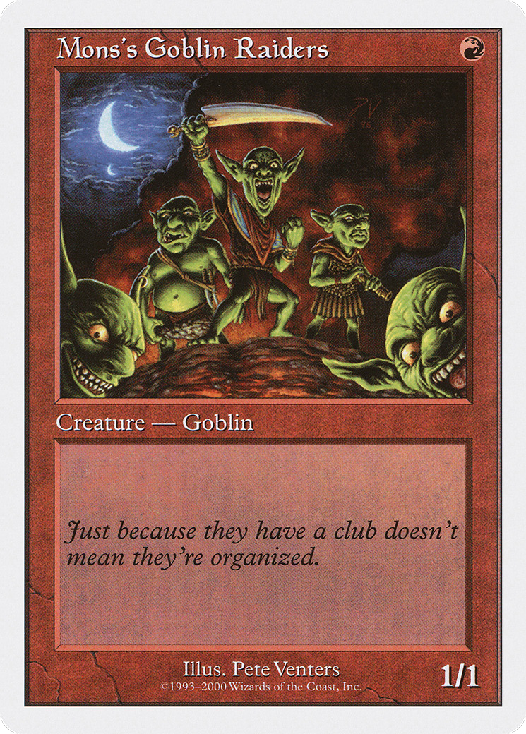 Mons's Goblin Raiders (S00-032) - Starter 2000 - Premium MTG Single from Wizards of the Coast - Just $0.08! Shop now at Game Crave Tournament Store