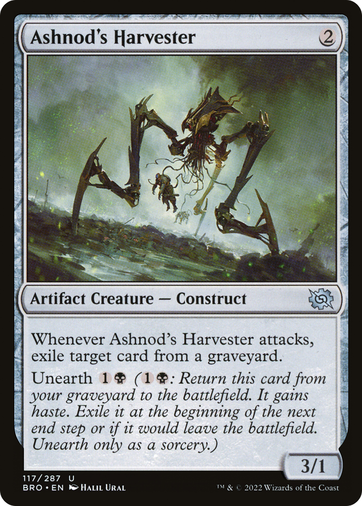 Ashnod's Harvester (BRO-117) - The Brothers' War Foil - Premium MTG Single from Wizards of the Coast - Just $0.25! Shop now at Game Crave Tournament Store