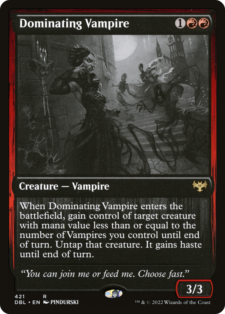 Dominating Vampire (DBL-421) - Innistrad: Double Feature Foil - Premium MTG Single from Wizards of the Coast - Just $0.38! Shop now at Game Crave Tournament Store