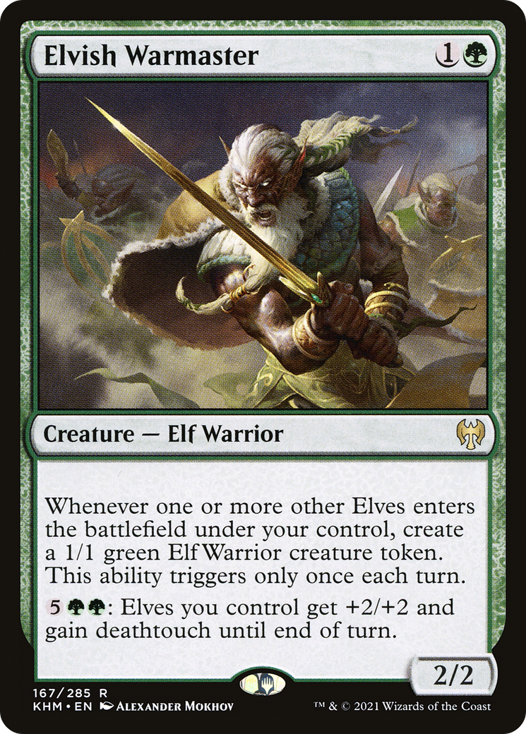 Elvish Warmaster (KHM-167) - Kaldheim Foil - Premium MTG Single from Wizards of the Coast - Just $0.33! Shop now at Game Crave Tournament Store