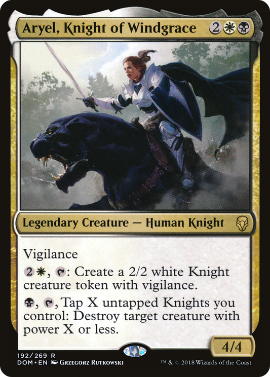Aryel, Knight of Windgrace (DOM-192) - Dominaria - Premium MTG Single from Wizards of the Coast - Just $0.08! Shop now at Game Crave Tournament Store