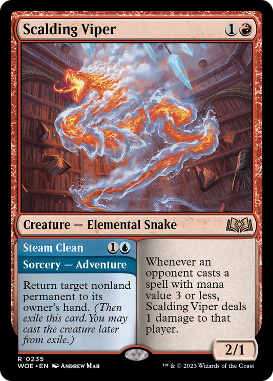 Scalding Viper // Steam Clean (WOE-235) - Wilds of Eldraine - Premium MTG Single from Wizards of the Coast - Just $0.08! Shop now at Game Crave Tournament Store