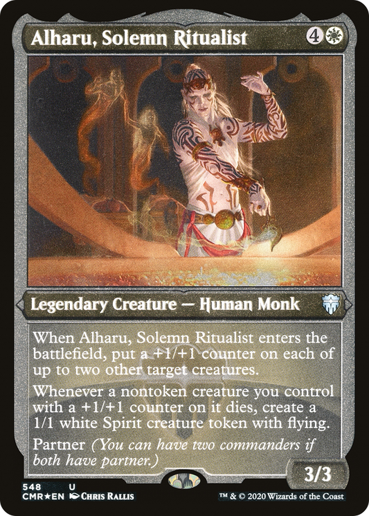 Alharu, Solemn Ritualist (CMR-548) - Commander Legends Etched Foil - Premium MTG Single from Wizards of the Coast - Just $0.08! Shop now at Game Crave Tournament Store