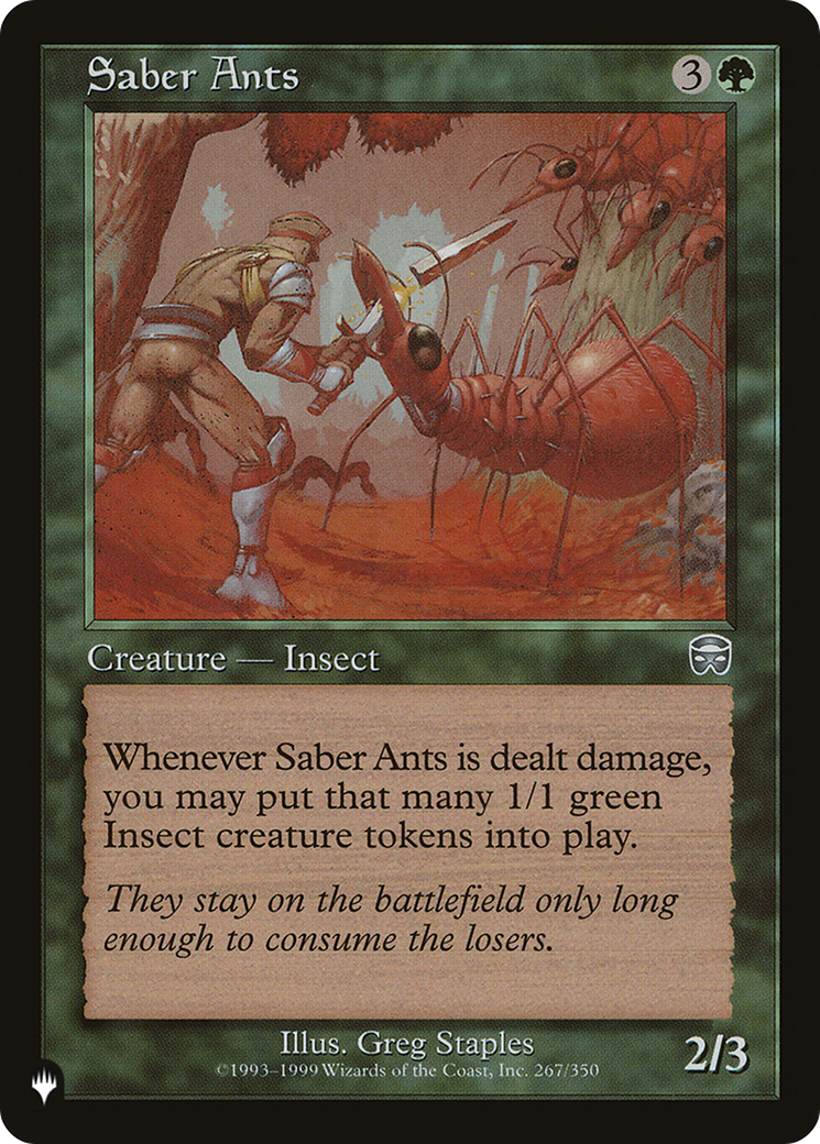 Saber Ants (PLIST-190) - The List - Premium MTG Single from Wizards of the Coast - Just $0.09! Shop now at Game Crave Tournament Store