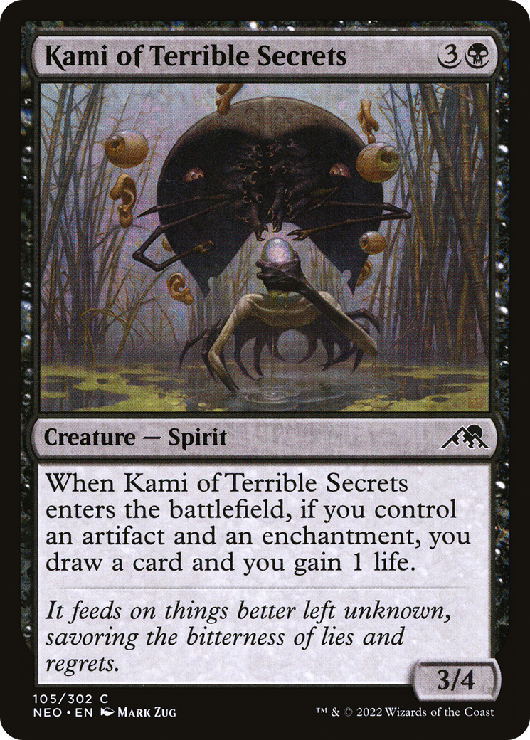 Kami of Terrible Secrets (NEO-105) - Kamigawa: Neon Dynasty - Premium MTG Single from Wizards of the Coast - Just $0.25! Shop now at Game Crave Tournament Store