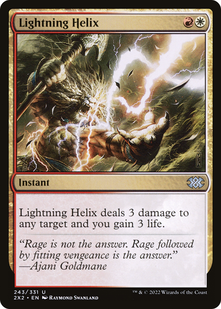 Lightning Helix (2X2-243) - Double Masters 2022 - Premium MTG Single from Wizards of the Coast - Just $0.08! Shop now at Game Crave Tournament Store