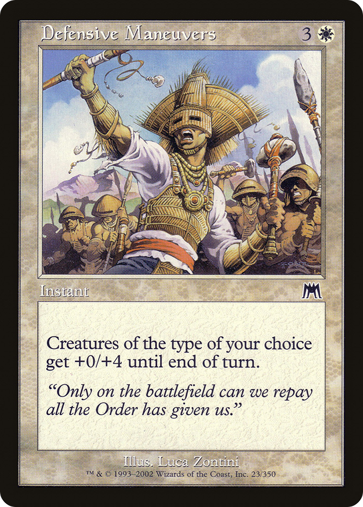 Defensive Maneuvers (ONS-023) - Onslaught Foil - Premium MTG Single from Wizards of the Coast - Just $0.10! Shop now at Game Crave Tournament Store