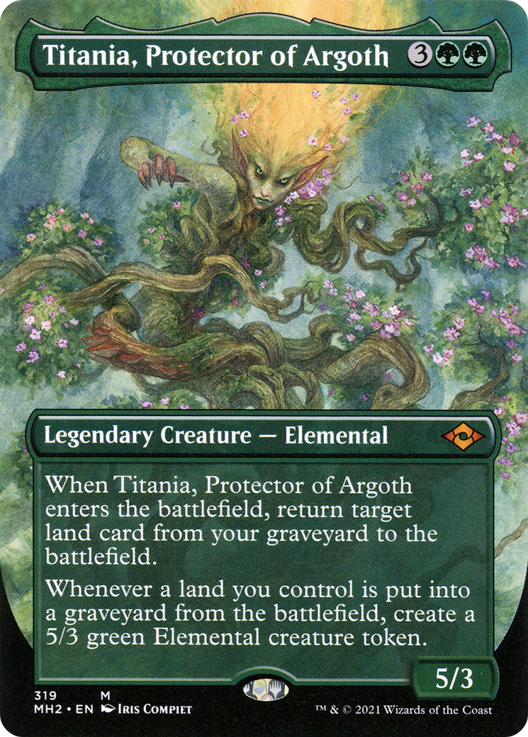 Titania, Protector of Argoth (MH2-319) - Modern Horizons 2 (Borderless) Foil - Premium MTG Single from Wizards of the Coast - Just $5.74! Shop now at Game Crave Tournament Store