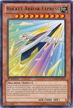 Rocket Arrow Express (GAOV-EN016) - Galactic Overlord Unlimited - Premium Yugioh Single from Konami - Just $0.25! Shop now at Game Crave Tournament Store