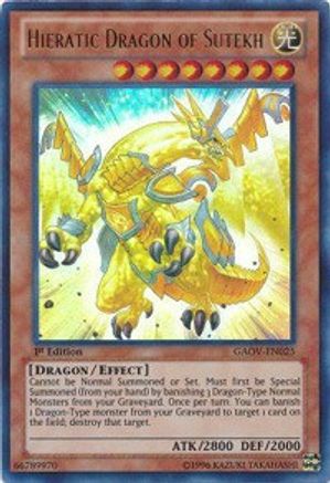 Hieratic Dragon of Sutekh (GAOV-EN025) - Galactic Overlord Unlimited - Premium Yugioh Single from Konami - Just $0.37! Shop now at Game Crave Tournament Store