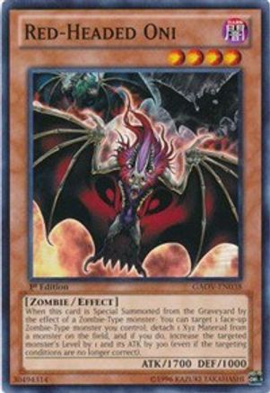 Red-Headed Oni (GAOV-EN038) - Galactic Overlord 1st Edition - Premium Yugioh Single from Konami - Just $0.25! Shop now at Game Crave Tournament Store