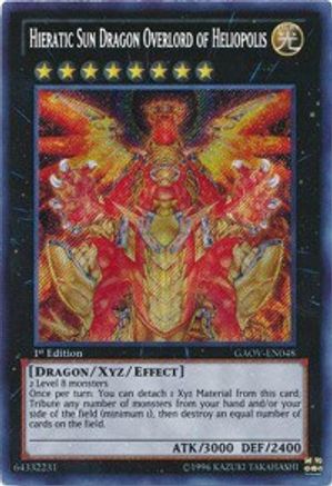 Hieratic Sun Dragon Overlord of Heliopolis (GAOV-EN048) - Galactic Overlord 1st Edition - Premium Yugioh Single from Konami - Just $9.39! Shop now at Game Crave Tournament Store