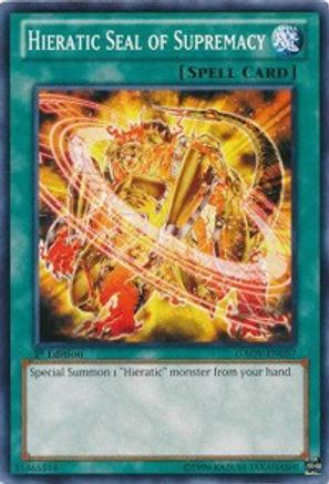 Hieratic Seal of Supremacy (GAOV-EN057) - Galactic Overlord 1st Edition - Premium Yugioh Single from Konami - Just $0.59! Shop now at Game Crave Tournament Store