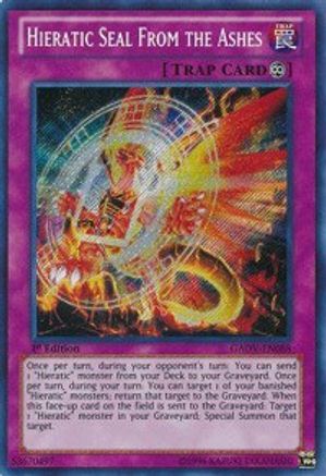 Hieratic Seal From the Ashes (GAOV-EN088) - Galactic Overlord 1st Edition - Premium Yugioh Single from Konami - Just $4.56! Shop now at Game Crave Tournament Store