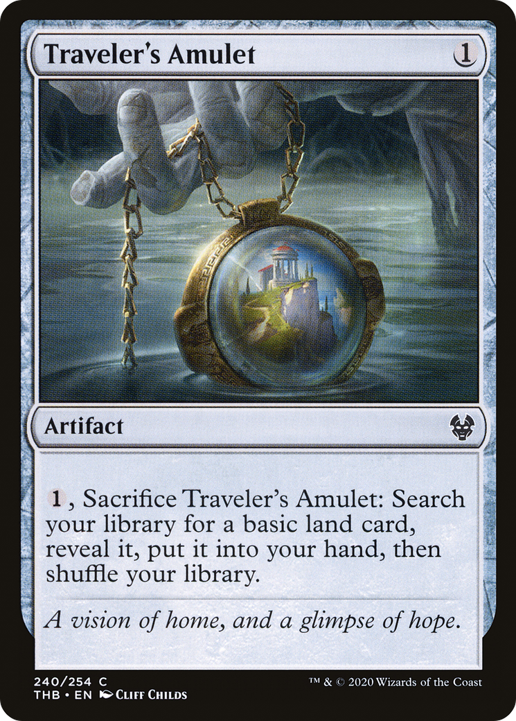 Traveler's Amulet (THB-240) - Theros Beyond Death Foil - Premium MTG Single from Wizards of the Coast - Just $0.25! Shop now at Game Crave Tournament Store