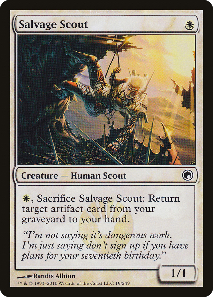 Salvage Scout (SOM-019) - Scars of Mirrodin Foil - Premium MTG Single from Wizards of the Coast - Just $0.82! Shop now at Game Crave Tournament Store