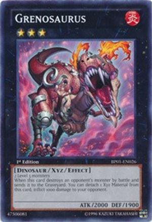 Grenosaurus (BP01-EN026) - Battle Pack: Epic Dawn 1st Edition - Premium Yugioh Single from Konami - Just $0.25! Shop now at Game Crave Tournament Store