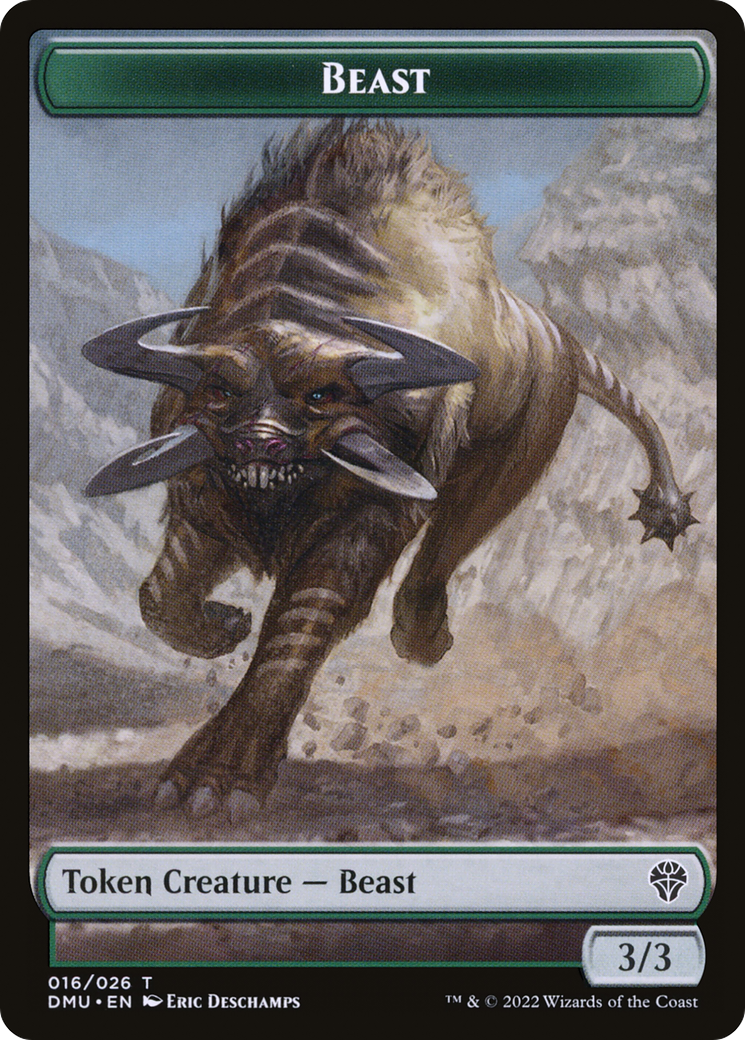 Beast (TDMU-016) - Dominaria United Tokens Foil - Premium MTG Single from Wizards of the Coast - Just $0.08! Shop now at Game Crave Tournament Store
