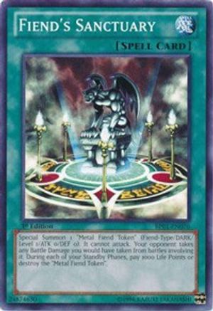 Fiend's Sanctuary (BP01-EN076) - Battle Pack: Epic Dawn 1st Edition - Premium Yugioh Single from Konami - Just $0.08! Shop now at Game Crave Tournament Store