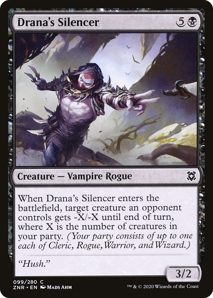 Drana's Silencer (ZNR-099) - Zendikar Rising - Premium MTG Single from Wizards of the Coast - Just $0.25! Shop now at Game Crave Tournament Store