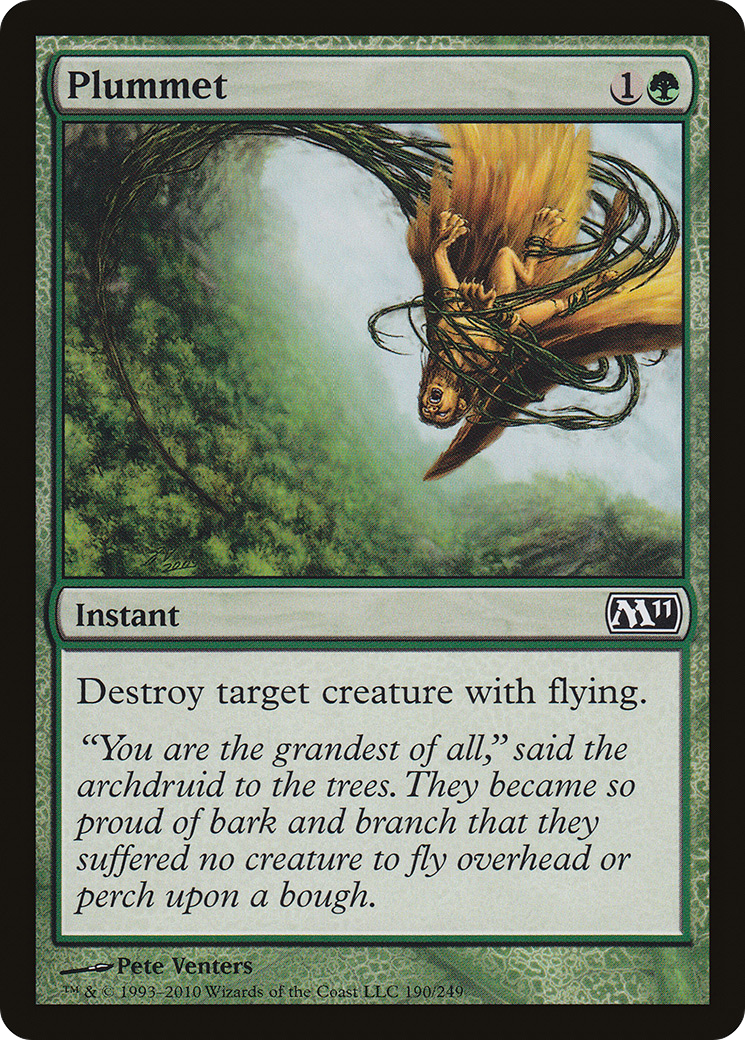 Plummet (M11-190) - Magic 2011 - Premium MTG Single from Wizards of the Coast - Just $0.25! Shop now at Game Crave Tournament Store