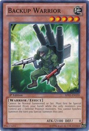 Backup Warrior (BP01-EN159) - Battle Pack: Epic Dawn 1st Edition - Premium Yugioh Single from Konami - Just $0.26! Shop now at Game Crave Tournament Store