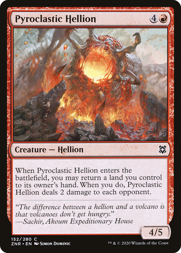 Pyroclastic Hellion (ZNR-152) - Zendikar Rising - Premium MTG Single from Wizards of the Coast - Just $0.25! Shop now at Game Crave Tournament Store