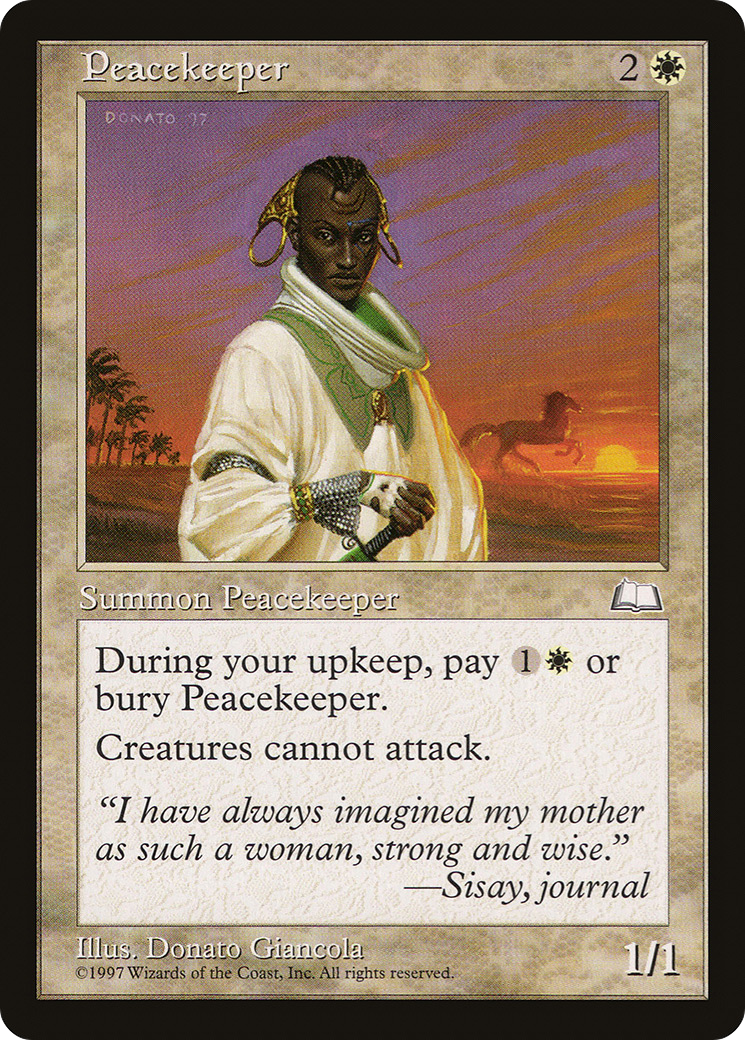 Peacekeeper (WTH-022) - Weatherlight - Premium MTG Single from Wizards of the Coast - Just $7.91! Shop now at Game Crave Tournament Store