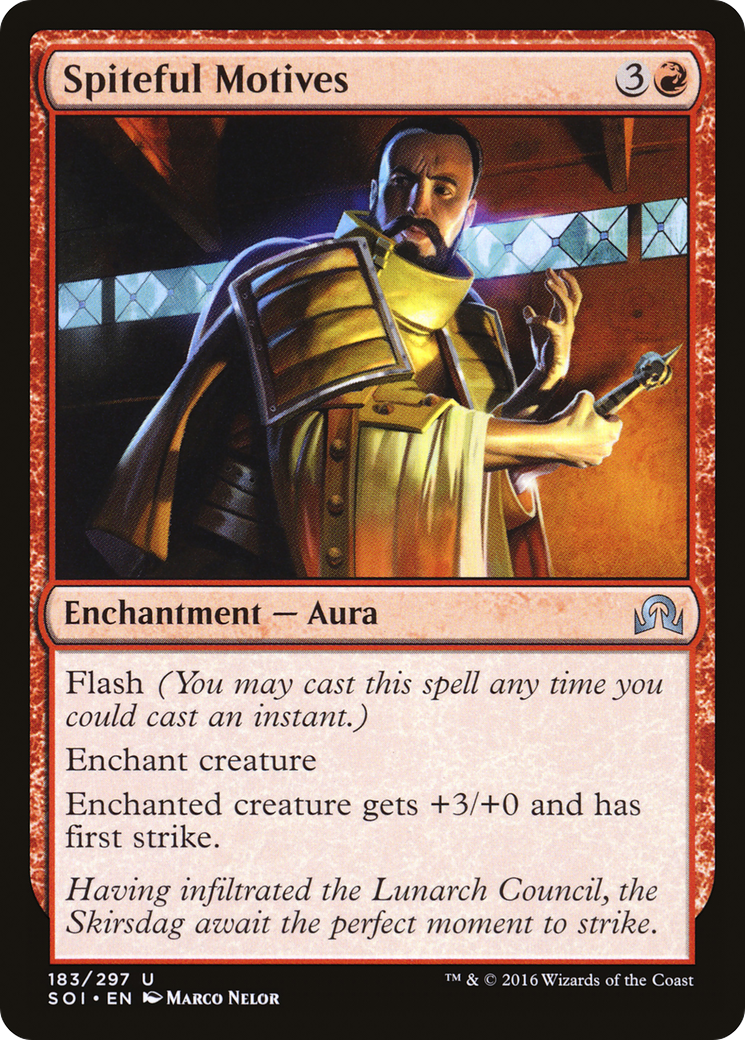 Spiteful Motives (SOI-183) - Shadows over Innistrad - Premium MTG Single from Wizards of the Coast - Just $0.25! Shop now at Game Crave Tournament Store