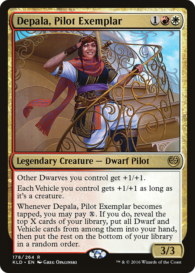 Depala, Pilot Exemplar (KLD-178) - Kaladesh Foil - Premium MTG Single from Wizards of the Coast - Just $0.15! Shop now at Game Crave Tournament Store