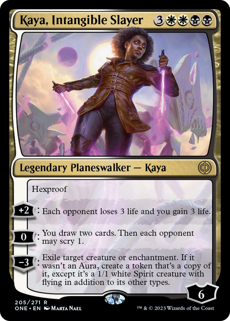 Kaya, Intangible Slayer (PONE-205P) - Phyrexia: All Will Be One Promos - Premium MTG Single from Wizards of the Coast - Just $0.11! Shop now at Game Crave Tournament Store